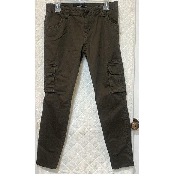 Womens Sanctuary Standard Surplus Cargo Pants Size 28 Utility Green Straight Leg - Picture 1 of 5